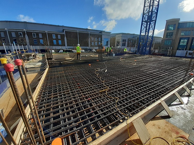 Steelwork to Level 1 Floor Slab